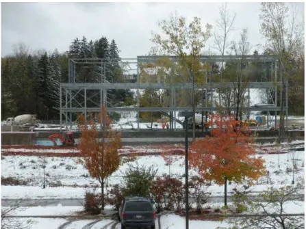 Figure 8: Erection of a 60,000 square feet office steel framed building
