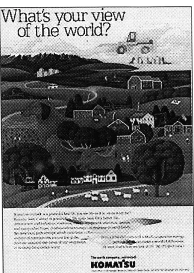 Fig.  1.1  Pastoral image in advertisement  for Komatsu, Business Week (March 29,1993)