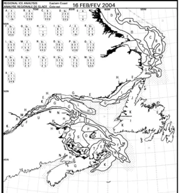 Figure 4 Ice Chart Ice conditions February 16, 2004 