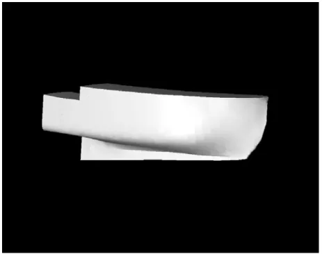 Figure 2a. Showing the Geometric Form used for the Study Vessel in the Simulations. 