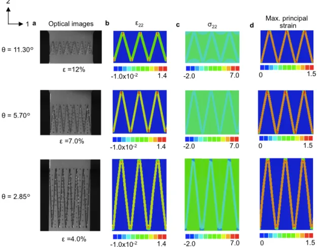 Figure  2-­‐‑2|  Finite  element  analysis  of  triangular  suture  interfaces  at  its  experimental  maximum  load-­‐‑    