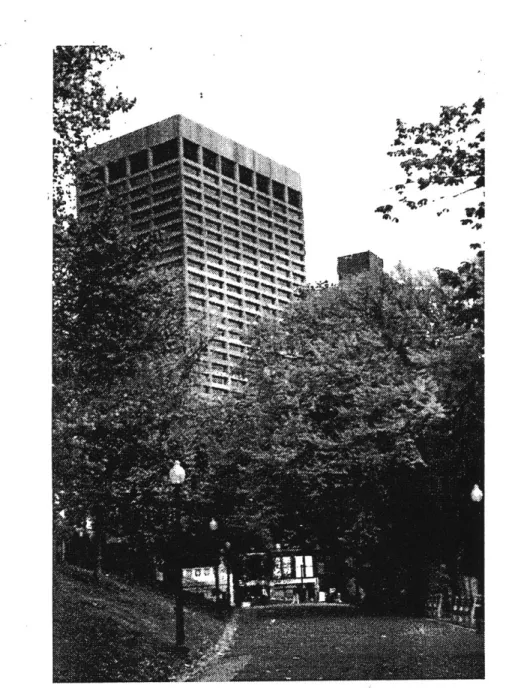 Fig. 44  Typical Boston  Office Building,  with identical facades despite different loads
