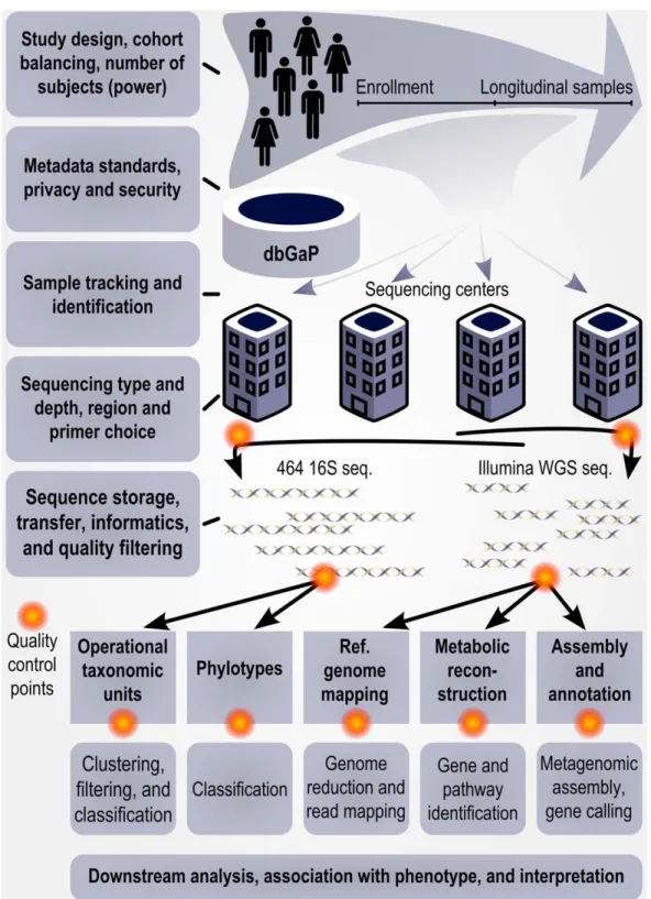 Figure 1. Bioinformatics in the HMP as a model for further studies of the human microbiome