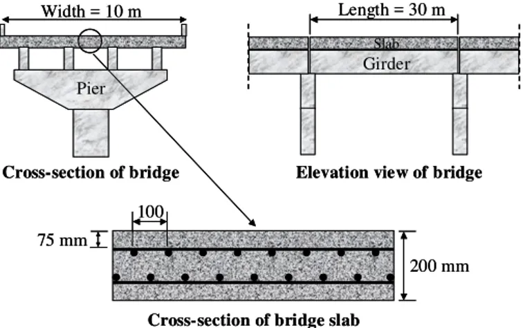 Figure 1. Geometry of case study bridge deck. 