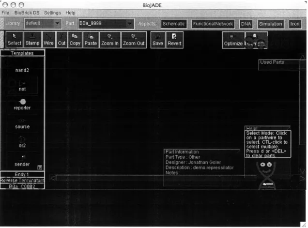 Figure  4-1:  Schematic  Design  Mode.  This  figure  shows  the  initial  state  of  the schematic  aspect