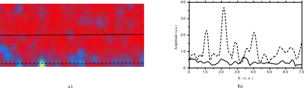 Figure  5.  Figure  5a  presents  a  C-scan  of  the  maximum  amplitude  of  the  data  in  the  Fourier domain