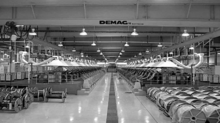 Fig. 11. Nickel foam production unit at the Inco Advanced Technology Materials, Da- Da-lian, China (Courtesy of V