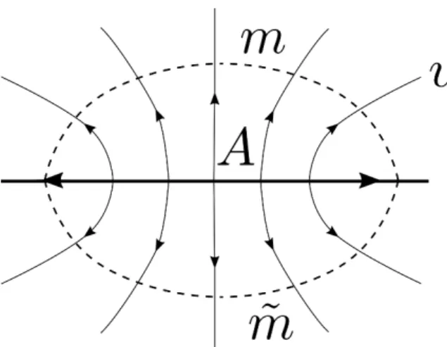 Figure 2. By gluing two copies of the time slice Σ along the boundary ∂Σ, we create a boundaryless surface m ∪ m
