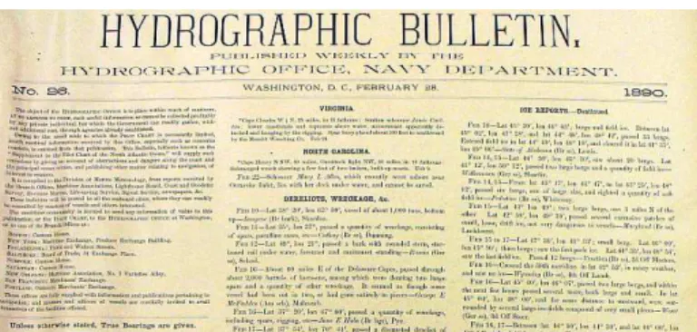 Figure 1. Example of an early issue of the Hydrographic Bulletin 