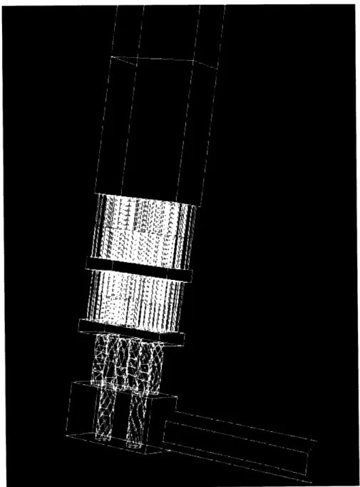 Figure  2-5:  Mesh  of  the  lower  channel,  when  reflectors  are  modeled  in detail