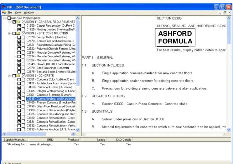 Figure 4: A screenshot of the specifications authoring application 