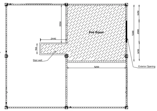 FIGURE 2.  Basement plan view (all dimensions in mm). 