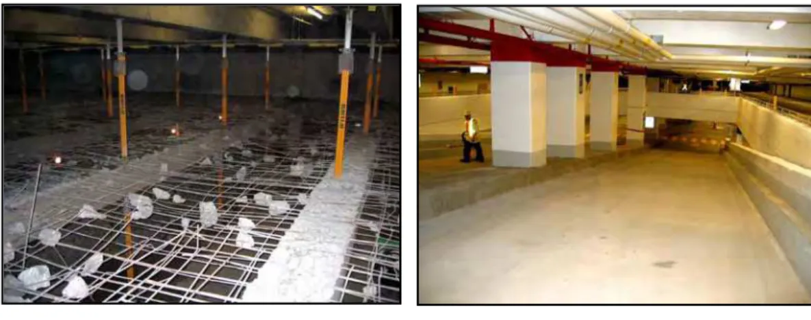 Figure 1a: Slab during demolition (before removal of reinforcement)