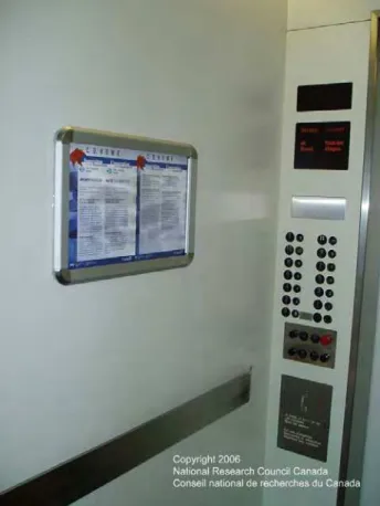 Figure 5: Information sheet posted in elevators 