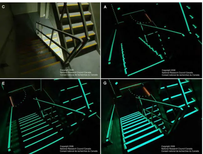 Figure 9: Four studied stairwell installations 