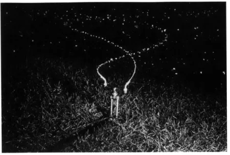 Figure  1-1:  A  high-speed  photograph  of  a  sprinkler at  night  by  Edgerton (taken  in  1939),  recorded  using  a  strobe  fired  for  10  ms  [8].