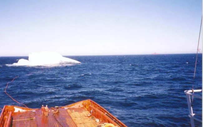 Figure 2.10  Retrieving the Tow Line, West Navion in Distance 