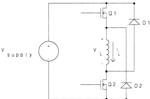 Figure  2.4  Simplified  circuit  for a  single phase  of the  VRM inverter.