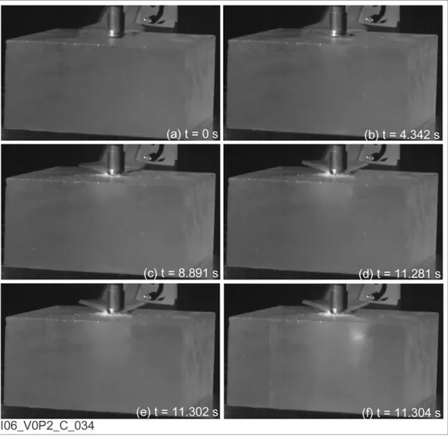 Figure 30: Sequence of frames taken from the high-speed video of I06_V0P2_C_034. 