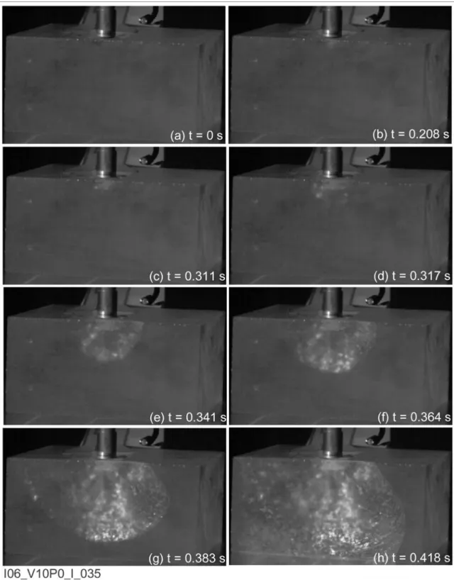 Figure 31: Sequence of frames taken from the high-speed video of I06_V10P0_I_035. 