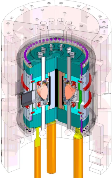 Figure 1.2: An engineering CAD-model of the Alcator C-Mod tokamak. From the center outward: