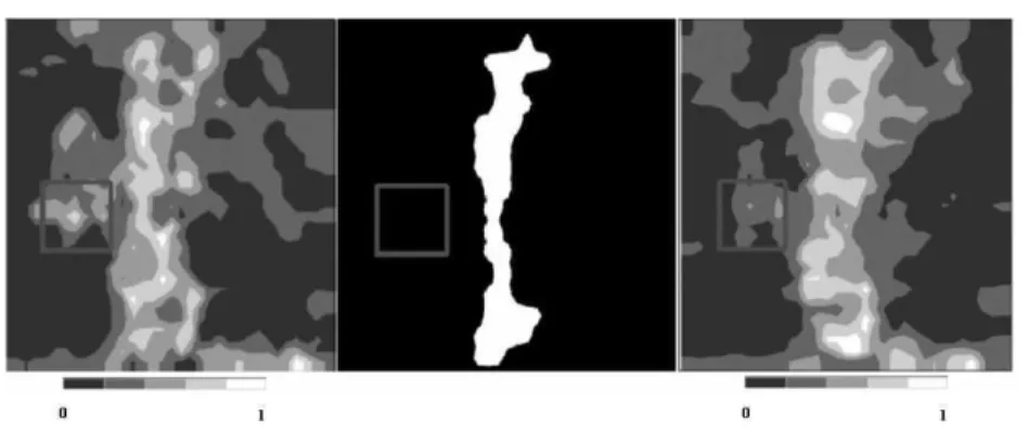 Fig. 3: Spatial distribution of the µ cave function derived from the rough sets rules