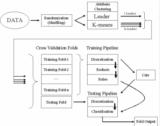 Fig. 3. Data processing strategy combining clustering with Rough Sets analysis and cross#