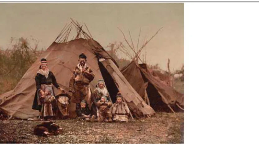 Figure 8. A Sami Family and Hut around 1900  