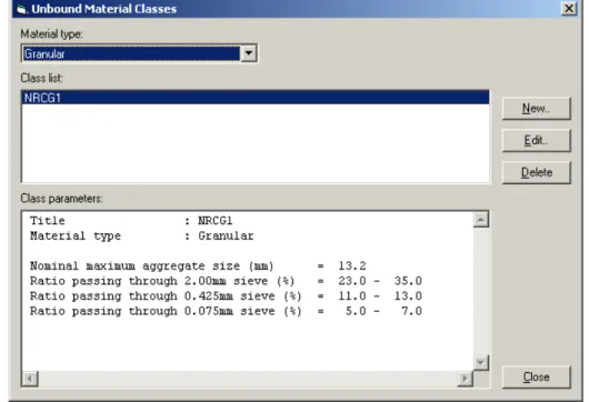 Figure 12. Typical screen for the database utility that allows display, entry and   modification of data in the database file 