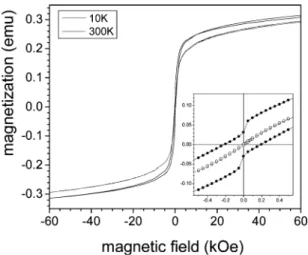 Figure 9. ZFC and FC curves of Fe@Au core - shell nanoparticles measured 4 months after synthesis of the nanoparticles.