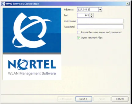 Figure 6.  WMS Services Connection Window 