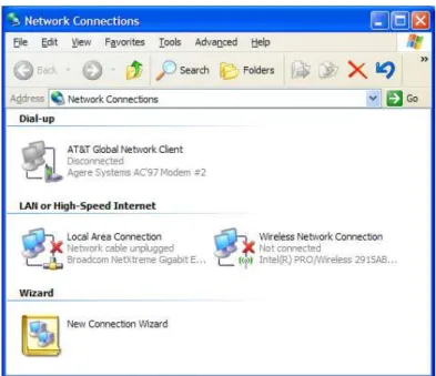 Figure 11.  Windows Network Connections Window 