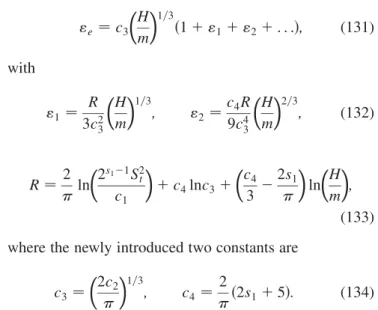 TABLE IV. The rescaled cosmological constant h and the density ratio   c