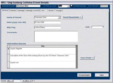 Fig. 3.  General Event Screen 