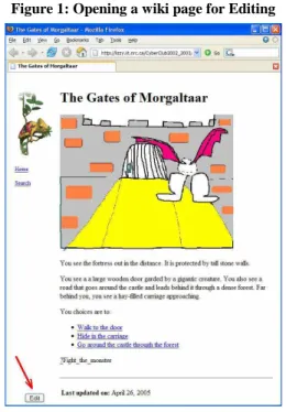 Figure 2: Editing the wiki page 