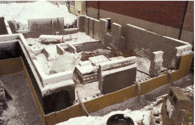 Figure 1.4 An example of construction moisture accumulation during winter construction