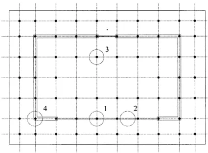 Figure  3-7  shows  the diagram  of the different  bracket positions  in  a typical hall  plan