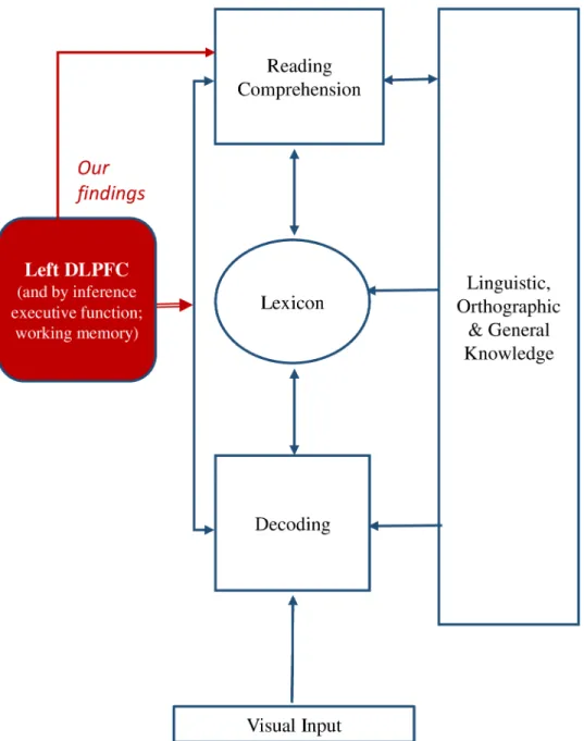 Fig 4. Description of the Reading System Framework and contributions of the current study to this Framework.