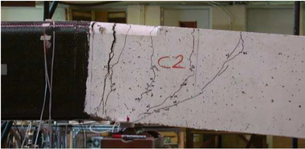 Figure 10. Side view of specimen C2 after failure. 