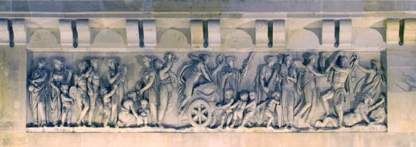 Figure 11: The Brandenburg Gate on Napoleon’s med- med-al to commemorate his victory