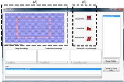 Figure 5. (a) Drawing a straight wall in the draw editor, by (b)  selecting the “Straight Wall” tool