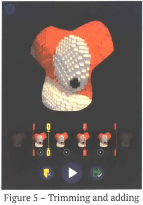 Figure  5  - Trimming and adding markers to a video clip after