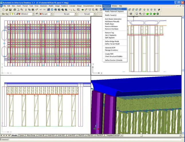 Figure 4: Views of an Example Falsework System  