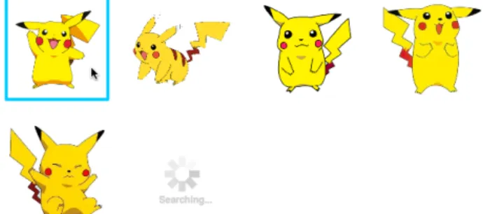 Figure 2: Processed images are presented on a grid. Users can  choose any as soon as they appear on the screen