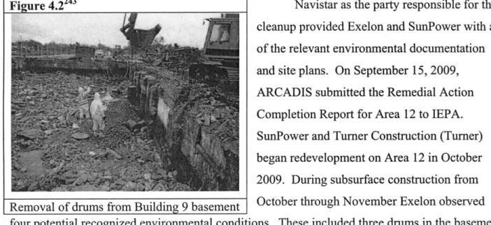 Figure  4.22  Navistar  as  the party responsible  for the cleanup provided  Exelon  and SunPower  with all of the relevant  environmental  documentation and site plans