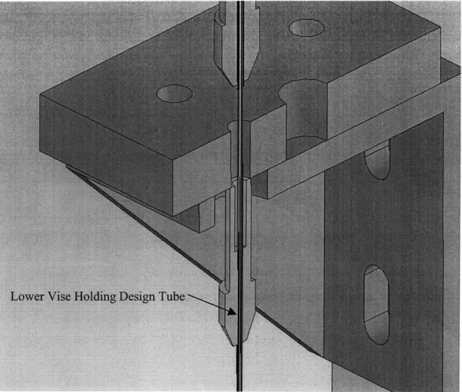 Figure  3-9:  Cross-section  of tube passing through  vises and bracket