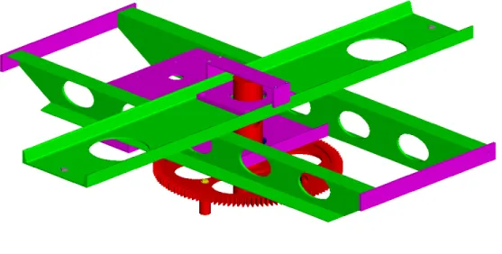 Figure 9:  PMM Inner Frame with Main Yaw Gear and Shaft 