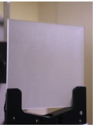 Figure 5-1: Photo of a 30-degree circular Engineered Diﬀuser on a glass substrate.