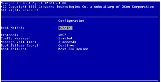 Figure 3-3: Managed PC Boot Agent Configuration