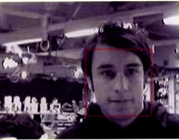Figure  12:  The  face  detection  technology  helps  reduce  the  cognitive  load  of the  puppeteer by  maintaining  robot eye  contact  with  the  user.